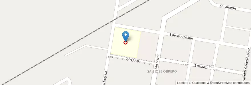 Mapa de ubicacion de Hospital Doctor Francisco Schreiber en Arjantin, Santa Fe, Departamento General Obligado, Municipio De Malabrigo.