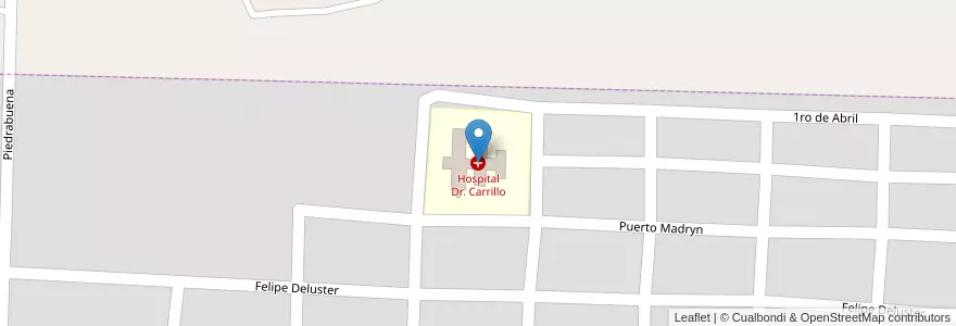 Mapa de ubicacion de Hospital Dr. Carrillo en Argentina, Buenos Aires, Partido De Monte Hermoso, Monte Hermoso.