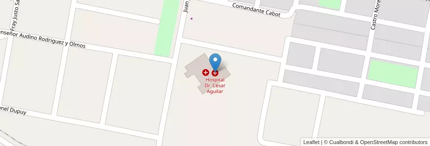 Mapa de ubicacion de Hospital Dr. César Aguilar en Argentine, San Juan, Chili, Caucete.