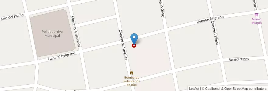 Mapa de ubicacion de Hospital Dres Garcia en Arjantin, Corrientes, Departamento Itatí, Municipio De Itatí.