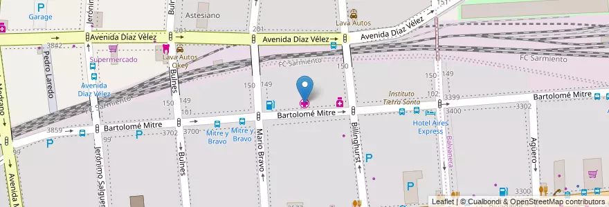 Mapa de ubicacion de Hospital Franchine, Almagro en Argentina, Ciudad Autónoma De Buenos Aires, Comuna 5, Buenos Aires.