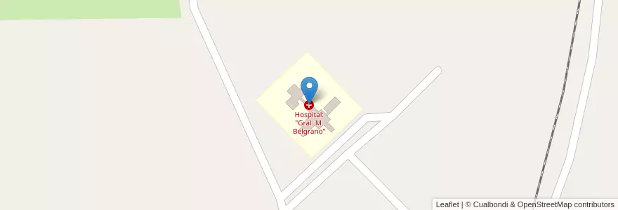 Mapa de ubicacion de Hospital: "Gral. M. Belgrano" en Argentinië, Entre Ríos, Departamento Gualeguaychú, Urdinarrain, Distrito San Antonio.