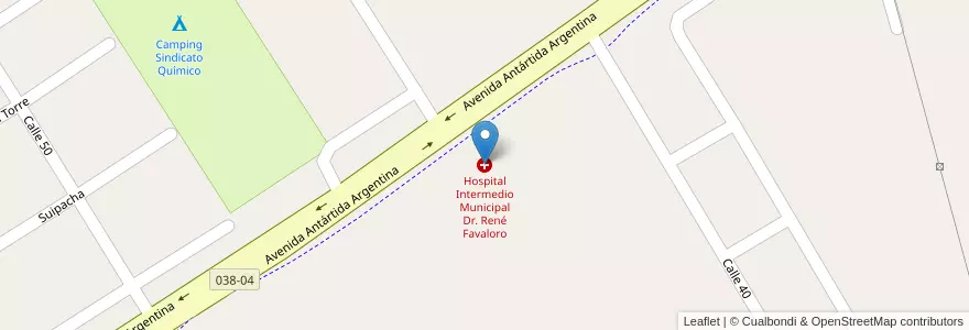 Mapa de ubicacion de Hospital Intermedio Municipal Dr. René Favaloro en Arjantin, Buenos Aires, Partido De Zárate.
