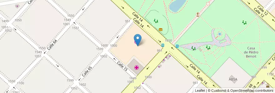 Mapa de ubicacion de Hospital Interzonal de Agudos Especializados en Pediatría Sor María Ludovica, Casco Urbano en Аргентина, Буэнос-Айрес, Partido De La Plata, La Plata.