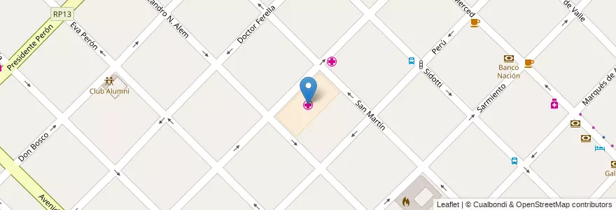 Mapa de ubicacion de Hospital Interzonal de Agudos Horacio Cestino en Arjantin, Buenos Aires, Partido De Ensenada.