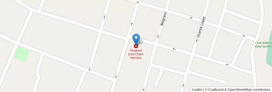 Mapa de ubicacion de Hospital Jose Chain Herrera en 아르헨티나, Catamarca, Departamento Andalgalá, Municipio De Andalgalá, Andalgala.