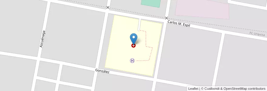 Mapa de ubicacion de Hospital Local General “Nuestra Señora del Carmen” en Argentina, Provincia Di Buenos Aires, Partido De Carmen De Areco, Carmen De Areco.