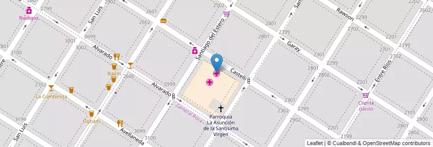 Mapa de ubicacion de Hospital Materno infantil en الأرجنتين, بوينس آيرس, Partido De General Pueyrredón, مار ديل بلاتا.