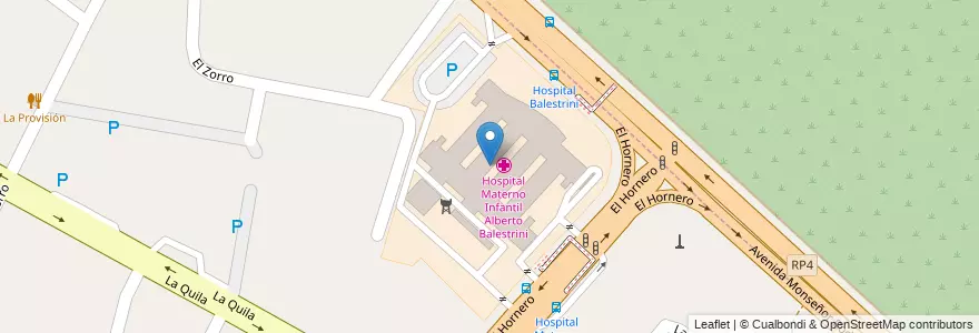 Mapa de ubicacion de Hospital Materno Infantil Alberto Balestrini en Arjantin, Buenos Aires, Partido De La Matanza, Ciudad Evita.