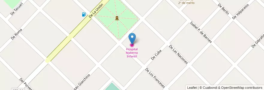 Mapa de ubicacion de Hospital Materno Infantil en Arjantin, Buenos Aires, Partido De Merlo, Pontevedra.