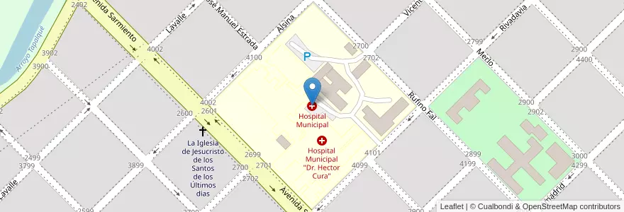 Mapa de ubicacion de Hospital Municipal en 阿根廷, 布宜诺斯艾利斯省, Partido De Olavarría, Olavarría.