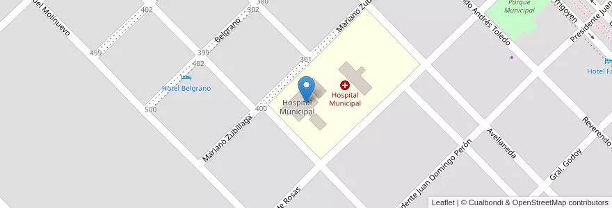 Mapa de ubicacion de Hospital Municipal en Argentinië, Buenos Aires, Partido De Guaminí, Guaminí.