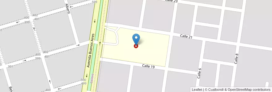 Mapa de ubicacion de Hospital Municipal "Ana Rosa Schlieper de Martínez Guerrero" en Argentinië, Buenos Aires, Partido De General Madariaga.