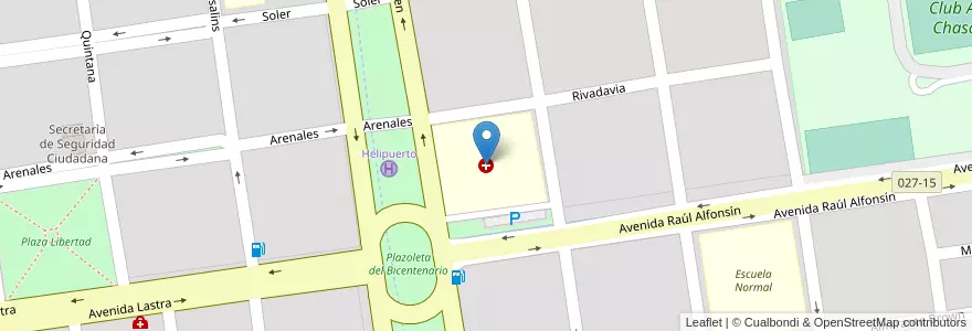 Mapa de ubicacion de Hospital Municipal de Chascomús- San Vicente de Paul en Arjantin, Buenos Aires, Partido De Chascomús, Chascomús.