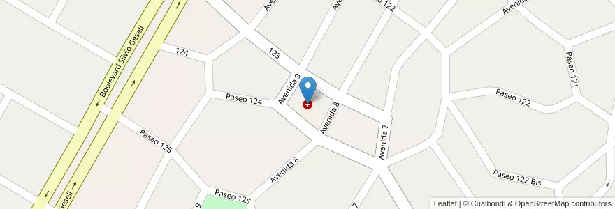 Mapa de ubicacion de Hospital Municipal Dr. Arturo Illia en アルゼンチン, ブエノスアイレス州, Partido De Villa Gesell.