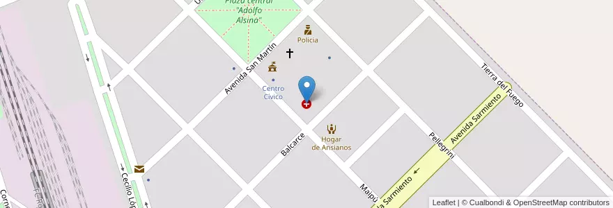 Mapa de ubicacion de Hospital Municipal Dr. Miguel Svarch en Argentina, Buenos Aires, Partido De Saavedra, Saavedra.