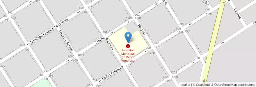 Mapa de ubicacion de Hospital Municipal Dr. Pedro Romanazzi en Аргентина, Буэнос-Айрес, Partido De Daireaux, Daireaux.