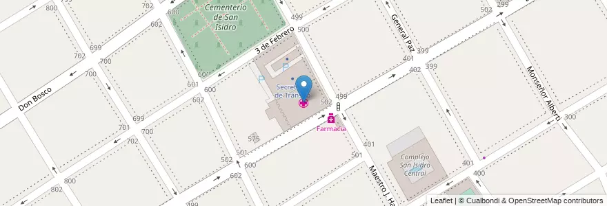 Mapa de ubicacion de Hospital Municipal Materno Infantil Doctor Carlos A. Gianantonio en Argentinien, Provinz Buenos Aires, Partido De San Isidro, San Isidro.