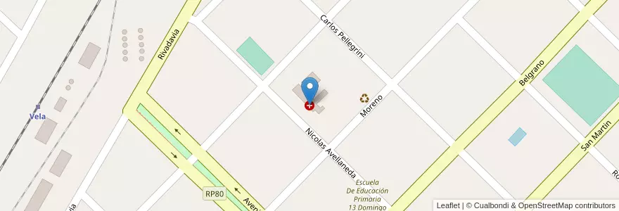 Mapa de ubicacion de Hospital Municipal Vela en アルゼンチン, ブエノスアイレス州, Partido De Tandil.