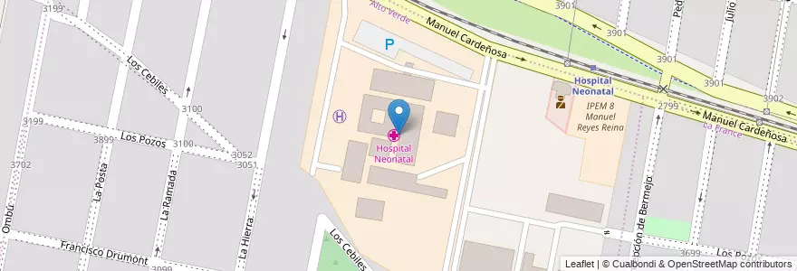 Mapa de ubicacion de Hospital Neonatal en Argentina, Córdoba, Departamento Capital, Pedanía Capital, Córdoba, Municipio De Córdoba.