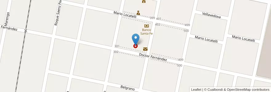 Mapa de ubicacion de Hospital Nivel III Doctor Fernandez en Argentinien, Santa Fe, Departamento San Cristóbal, Municipio De Suardi.