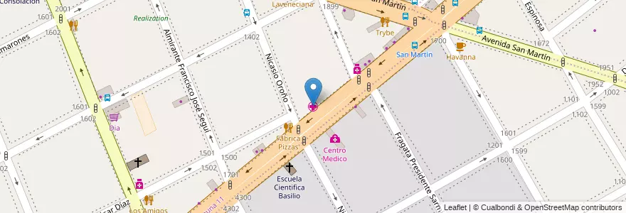 Mapa de ubicacion de Hospital Oftalmológico Doctor Pedro Lagleyze, Villa General Mitre en Аргентина, Буэнос-Айрес, Буэнос-Айрес.
