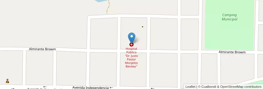 Mapa de ubicacion de Hospital Público "Dr. Justo Pastor Monjelos Benitez" en Argentina, Formosa, Departamento Pirané, Municipio De Mayor Vicente Villafañe.