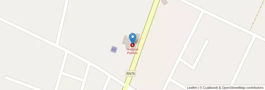 Mapa de ubicacion de Hospital Publico en Argentinien, La Rioja, Chile, Departamento Vinchina.