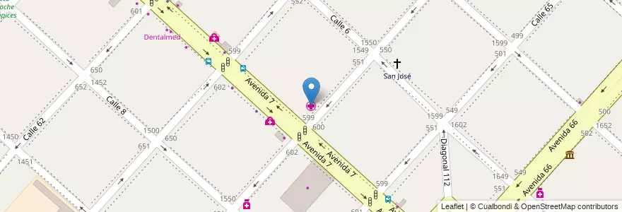 Mapa de ubicacion de Hospital Reencuentro, Casco Urbano en Argentinië, Buenos Aires, Partido De La Plata, La Plata.