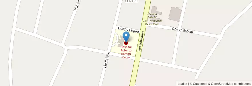 Mapa de ubicacion de Hospital Roberto Ramon Carro en Аргентина, Катамарка, Departamento Pomán, Municipio De Pomán, Pomán.