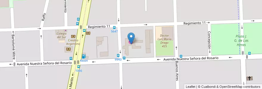 Mapa de ubicacion de Hospital Roque Sáenz Peña en Argentina, Santa Fe, Departamento Rosario, Municipio De Rosario, Rosario.