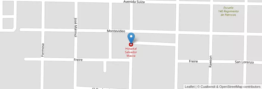 Mapa de ubicacion de Hospital Salvador Mazza en Argentine, Chaco, Departamento Mayor Luis Jorge Fontana, Municipio De Villa Ángela, Villa Ángela.