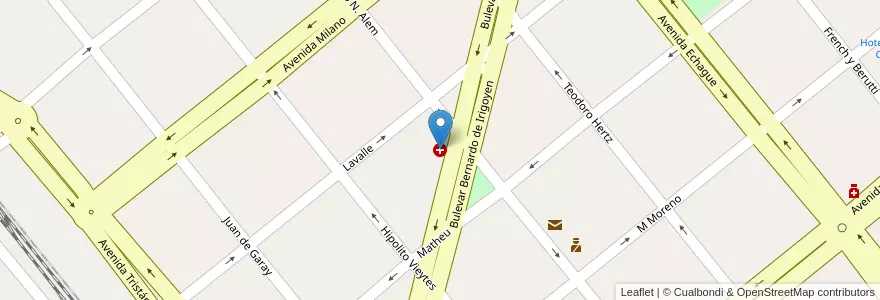 Mapa de ubicacion de HOSPITAL SAMCO CERES en Arjantin, Santa Fe, Departamento San Cristóbal.
