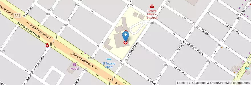 Mapa de ubicacion de Hospital SAMIC “Doctor Juan Fernando Alegre” en アルゼンチン, ミシオネス州, Departamento Leandro N. Alem, Municipio De Leandro N. Alem, Leandro N. Alem.
