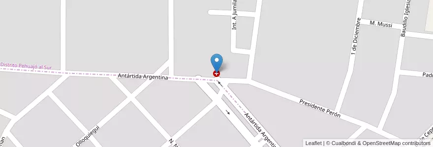 Mapa de ubicacion de Hospital San Isidro Labrador en الأرجنتين, إنتري ريوس, Departamento Gualeguaychú, Distrito Talitas, Distrito Pehuajó Al Sur, Larroque.