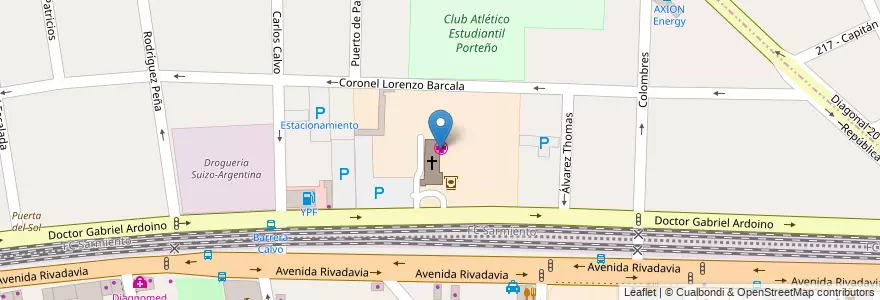 Mapa de ubicacion de Hospital San Juan de Dios en Аргентина, Буэнос-Айрес, Partido De La Matanza, Ramos Mejía.
