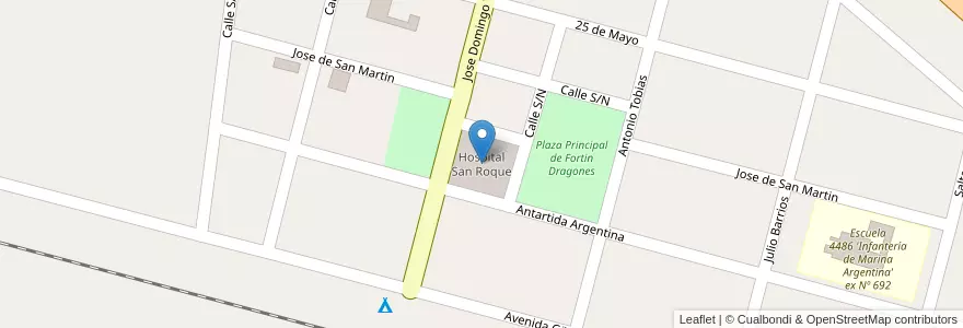 Mapa de ubicacion de Hospital San Roque en الأرجنتين, Salta, General San Martín, Municipio De Embarcación.