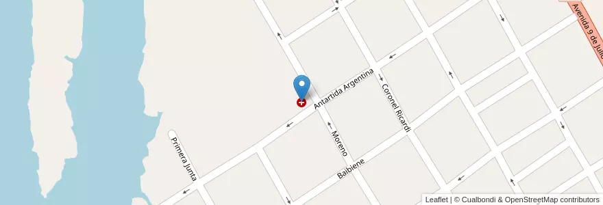 Mapa de ubicacion de Hospital San Roque en 阿根廷, Corrientes, Departamento Esquina, Municipio De Esquina.