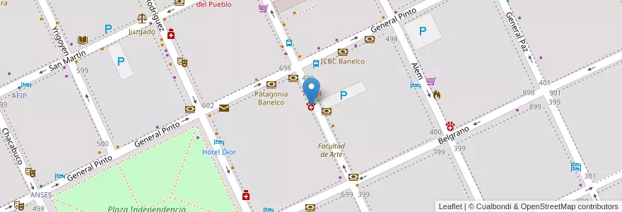 Mapa de ubicacion de Hospital Veterinario en 阿根廷, 布宜诺斯艾利斯省, Partido De Tandil, Tandil.