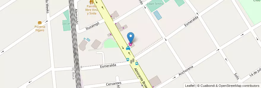 Mapa de ubicacion de Hospital Veterinario Del Sur en Argentina, Provincia Di Buenos Aires, Partido De Lomas De Zamora, Temperley.