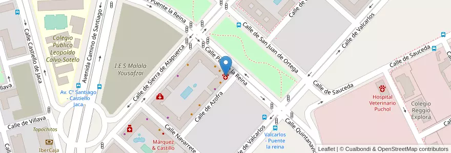 Mapa de ubicacion de Hospital Veterinario SAVET en Испания, Мадрид, Мадрид, Área Metropolitana De Madrid Y Corredor Del Henares, Мадрид.