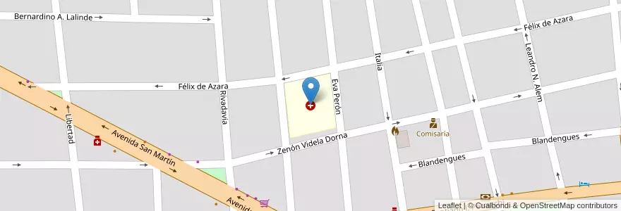 Mapa de ubicacion de Hospital Zenón Videla Dorna en Argentina, Buenos Aires, Partido De Monte, San Miguel Del Monte.