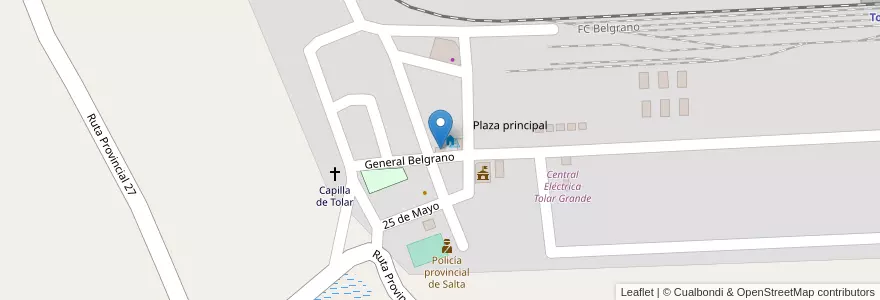 Mapa de ubicacion de Hostal Casa Andina en Argentinië, Salta, Los Andes, Municipio De Tolar Grande.