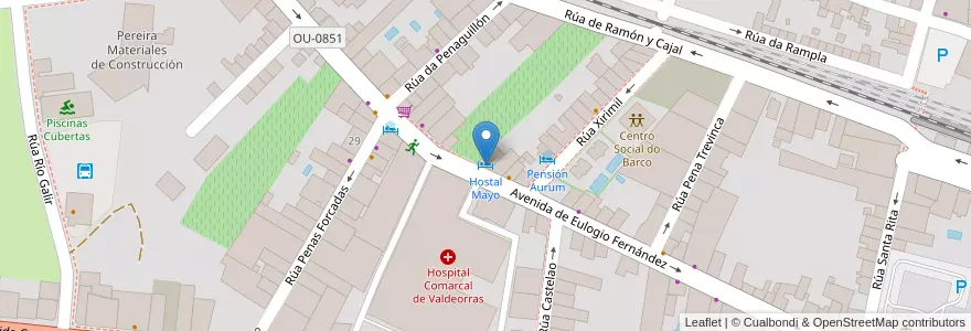 Mapa de ubicacion de Hostal Mayo en Испания, Галисия, Оuренсе, Valdeorras, O Barco De Valdeorras.