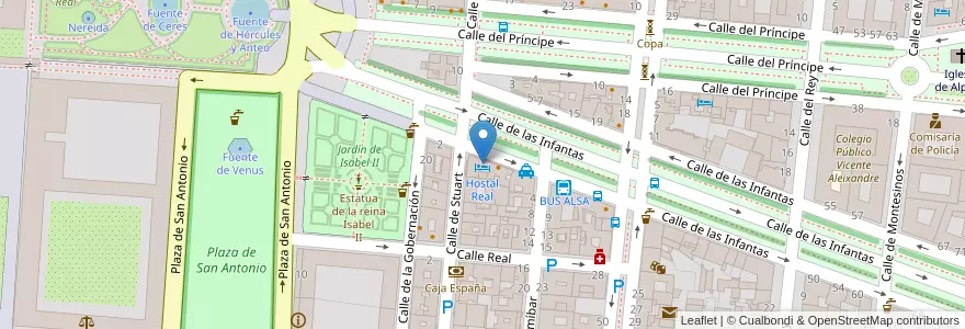 Mapa de ubicacion de Hostal Real Aranjuez, rest bar en Espanha, Comunidade De Madrid, Comunidade De Madrid, Las Vegas, Aranjuez.