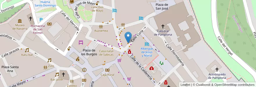Mapa de ubicacion de Hosteria el Temple en Sepanyol, Navarra - Nafarroa, Navarra - Nafarroa, Pamplona/Iruña.