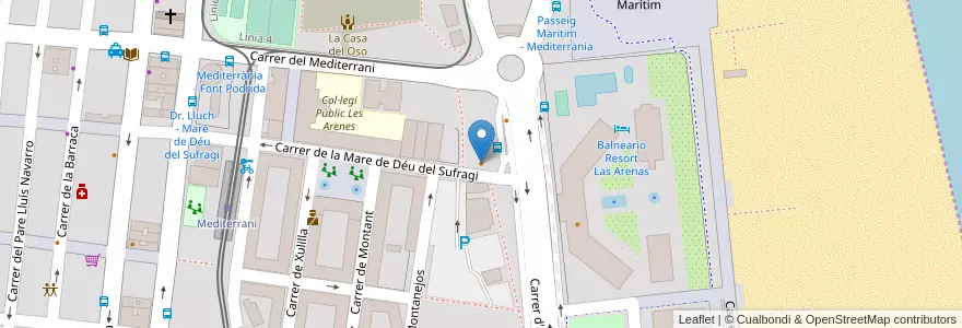 Mapa de ubicacion de Hostería El Vizio en Espagne, Communauté Valencienne, Valence, Comarca De València, Valence.