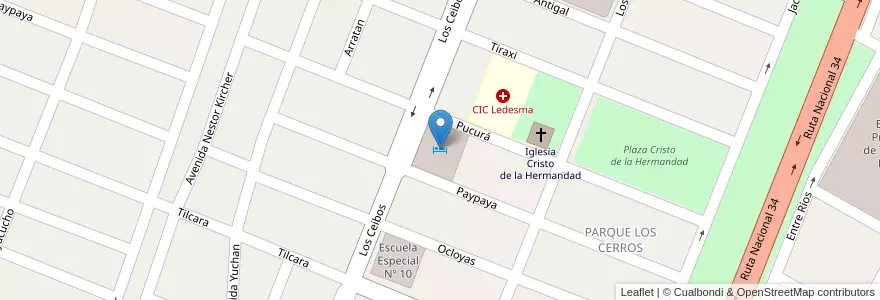 Mapa de ubicacion de HOSTERIA-SPA POSADA DEL SOL en الأرجنتين, Jujuy, Departamento Ledesma, Municipio De Libertador General San Martín, Libertador General San Martín.