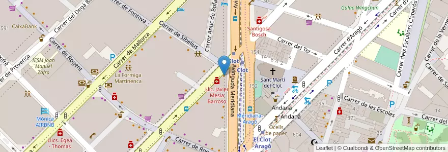 Mapa de ubicacion de Hot Dog València Frankfurt en Spanje, Catalonië, Barcelona, Barcelonès, Barcelona.