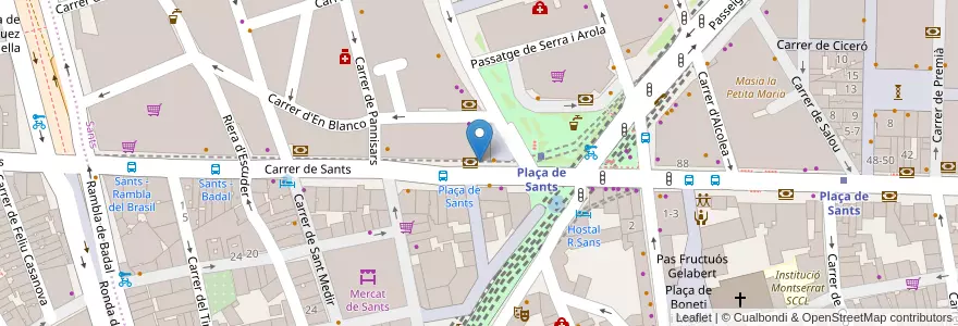 Mapa de ubicacion de HotDoks en スペイン, カタルーニャ州, Barcelona, バルサルネス, Barcelona.